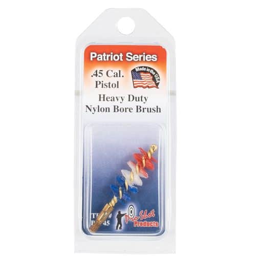 Pro-Shot PSP45 Pistol Bore Brush Patriot .45 Cal Brass Core Nylon Bristle (Red, White, Blue) Pro-Shot PSP45 Pistol Bore Brush Patriot .45 Cal Brass Core Nylon Bristle (Red, White, Blue)