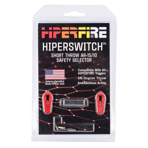 HIPERFIRE HPSRED Hiperswitch Safety Selector AR Platform Red Steel Ambidextrous HIPERFIRE HPSRED Hiperswitch Safety Selector AR Platform Red Steel Ambidextrous