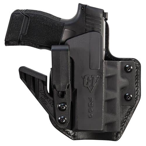 Comp-Tac C852SS191RBKN eV2 Max Black Kydex Holster w/Leather Backing IWB Sig P365 Right Hand Comp-Tac C852SS191RBKN eV2 Max Black Kydex Holster w/Leather Backing IWB Sig P365 Right Hand