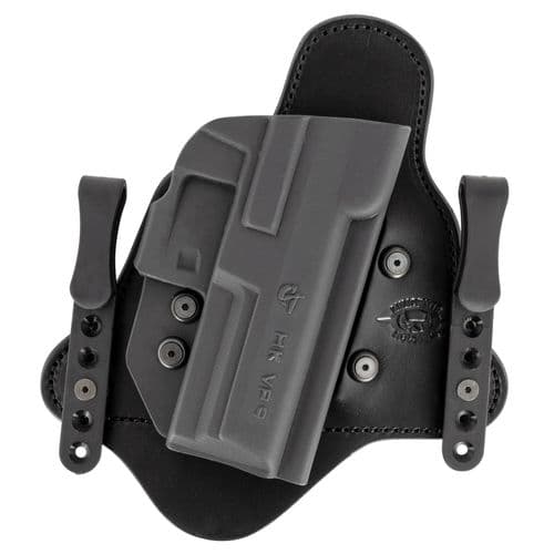 Comp-Tac C225HK087RBKN MTAC Black Kydex Holster w/Leather Backing IWB H&K VP9 Right Hand Comp-Tac C225HK087RBKN MTAC Black Kydex Holster w/Leather Backing IWB H&K VP9 Right Hand