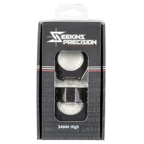 Seekins Precision 0010630006 Scope Ring Set Picatinny Rail High 34mm Matte Black Anodized Aluminum Seekins Precision 0010630006 Scope Ring Set Picatinny Rail High 34mm Matte Black Anodized Aluminum