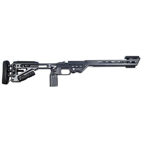 MasterPiece Arms COMPCHASSISREMLABLK20 Comp Chassis MPA with V-Bedding & Adjustable Cheek Riser Black Cerakote Aluminum for Remington 700 LA MasterPiece Arms COMPCHASSISREMLABLK20 Comp Chassis MPA with V-Bedding & Adjustable Cheek Riser Black Cerakote Aluminum for Remington 700 LA