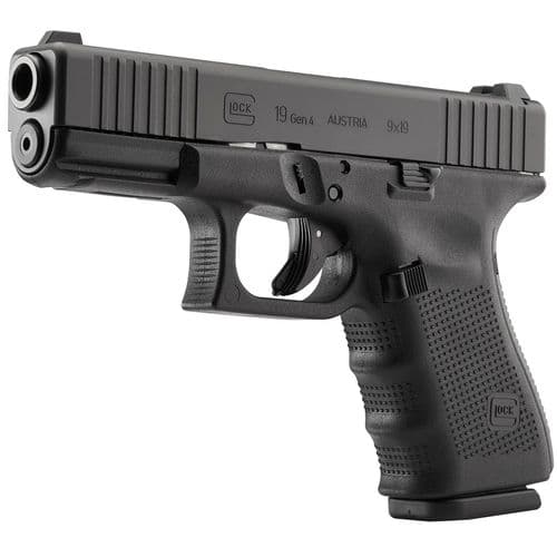 Glock 19 Gen 4 Front Serrated Slide 9mm 15+1 G19 Pistol with Extended Controls PG1950433FS Glock 19 Gen 4 Front Serrated Slide 9mm 15+1 G19 Pistol with Extended Controls PG1950433FS