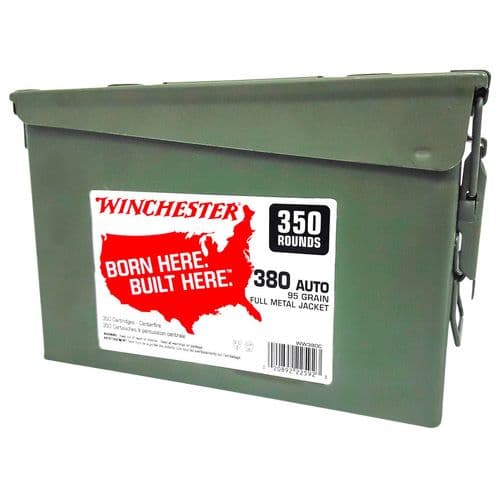 Winchester Ammo USA Ammo Can 380 ACP 95 gr Full Metal Jacket - WW380C Winchester Ammo USA Ammo Can 380 ACP 95 gr Full Metal Jacket - WW380C