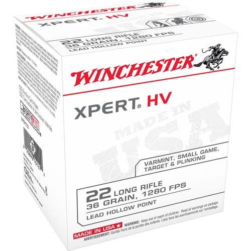Winchester Ammo XPERT22 USA Xpert HV 22 LR 36 gr Lead Hollow Point (LHP) 500 Bx/10 Cs (Bulk) Winchester Ammo XPERT22 USA Xpert HV 22 LR 36 gr Lead Hollow Point (LHP) 500 Bx/10 Cs (Bulk)
