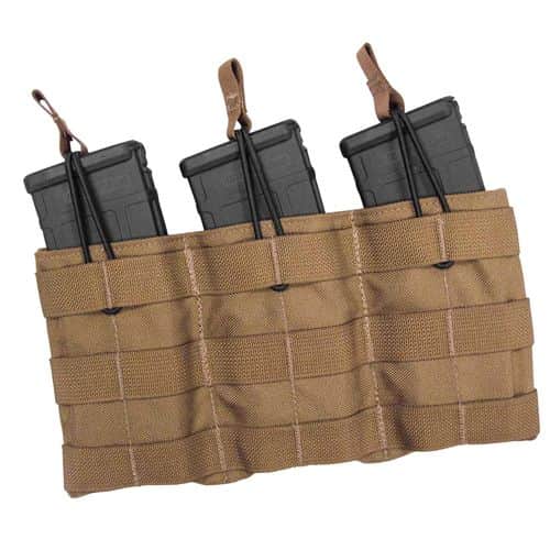 TACSHIELD (MILITARY PROD) T3508CY Speed Load Triple Rifle Mag Pouch Coyote 1000D Nylon TACSHIELD (MILITARY PROD) T3508CY Speed Load Triple Rifle Mag Pouch Coyote 1000D Nylon