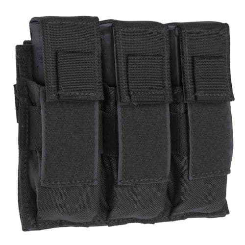 TACSHIELD (MILITARY PROD) T3603BK Universal Triple Pistol Mag Pouch Black 1000D Nylon TACSHIELD (MILITARY PROD) T3603BK Universal Triple Pistol Mag Pouch Black 1000D Nylon