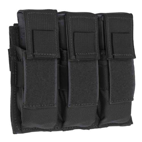 TACSHIELD (MILITARY PROD) T3603BK Universal Triple Pistol Mag Pouch Black 1000D Nylon TACSHIELD (MILITARY PROD) T3603BK Universal Triple Pistol Mag Pouch Black 1000D Nylon
