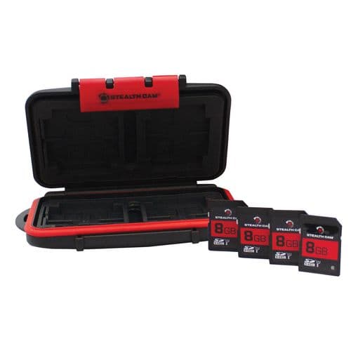 Stealth Cam STC-MCSC-8GB Memory Card Case 8GB SD Cards (4 Cards Per Case) Stealth Cam STC-MCSC-8GB Memory Card Case 8GB SD Cards (4 Cards Per Case)