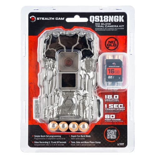 Stealth Cam STC-QS18NGK Q Series Combo Kit Brown 18MP Resolution No Glow IR Flash SD Card Slot/Up to 32GB Memory Stealth Cam STC-QS18NGK Q Series Combo Kit Brown 18MP Resolution No Glow IR Flash SD Card Slot/Up to 32GB Memory