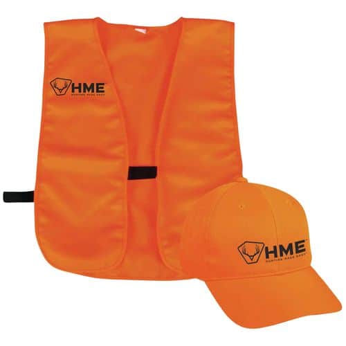 HME HMESFVHOR Safety Vest w/Cap OSFA Orange Polyester HME HMESFVHOR Safety Vest w/Cap OSFA Orange Polyester
