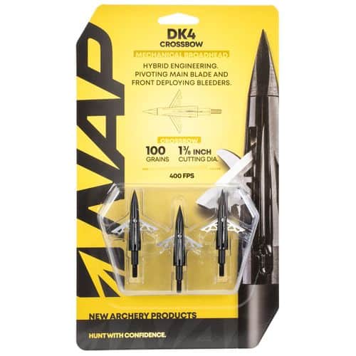 NAP NAP-60-DKX10 DK4 Crossbow 100 grain Broadhead 3 pack NAP NAP-60-DKX10 DK4 Crossbow 100 grain Broadhead 3 pack