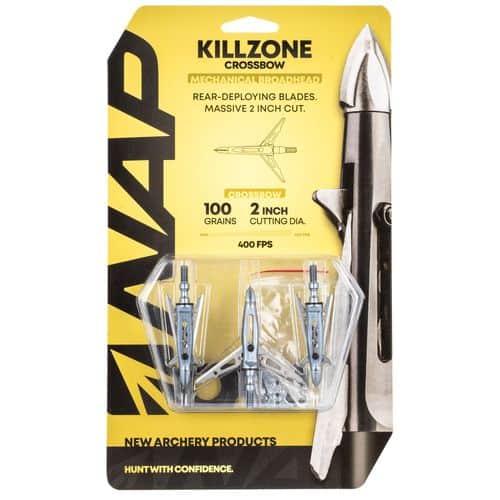NAP NAP-60-814 Killzone Crossbow 100 grain Broadhead 3 Pack NAP NAP-60-814 Killzone Crossbow 100 grain Broadhead 3 Pack