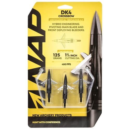 NAP NAP-60-DKX12 DK4 Crossbow 125 grain Broadhead 3 Pack NAP NAP-60-DKX12 DK4 Crossbow 125 grain Broadhead 3 Pack