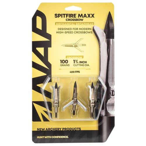NAP NAP-60-698 Spitfire Maxx Crossbow 100 grain Broadhead 3 Pack NAP NAP-60-698 Spitfire Maxx Crossbow 100 grain Broadhead 3 Pack