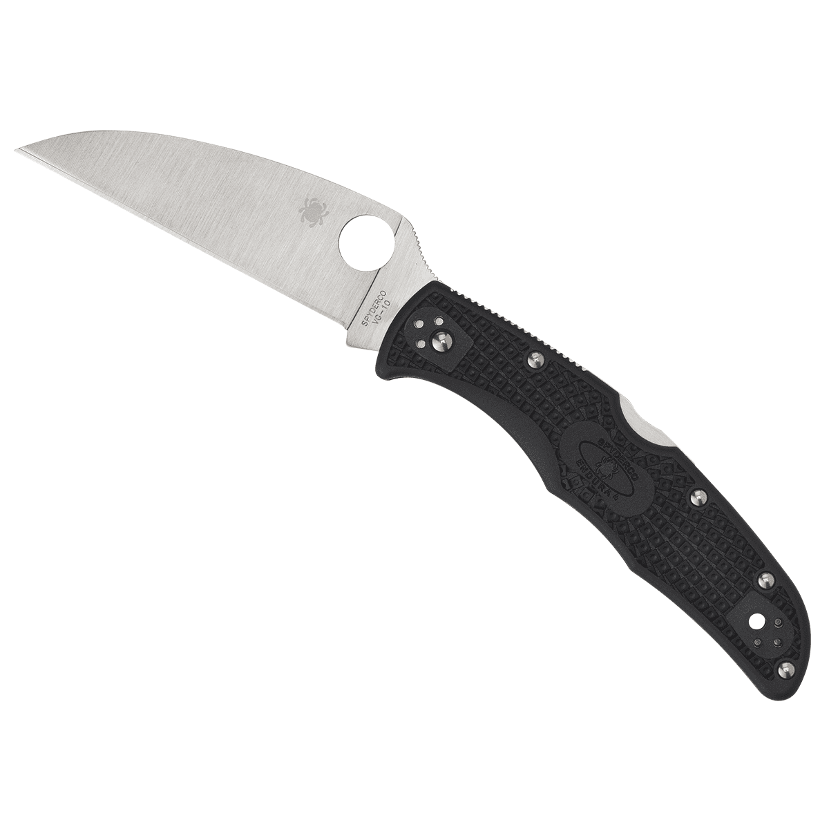 Spyderco C10FPWCBK Endura 4 Lightweight 3.78" Folding Wharncliffe Plain VG-10 Stainless Steel Blade/FRN Black Handle Spyderco C10FPWCBK Endura 4 Lightweight 3.78" Folding Wharncliffe Plain VG-10 Stainless Steel Blade/FRN Black Handle