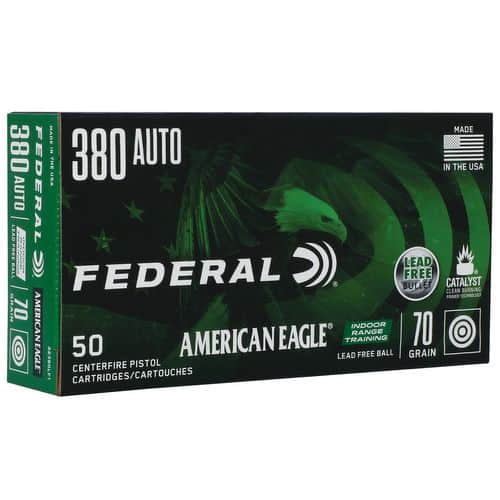 Federal AE380LF1 American Eagle Indoor Range Training 380 ACP 70 gr Lead Free IRT Federal AE380LF1 American Eagle Indoor Range Training 380 ACP 70 gr Lead Free IRT