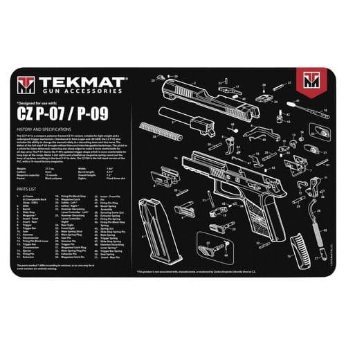TekMat TEKR17CZP07 Original Cleaning Mat CZ P07/P09 Parts Diagram 11" x 17" TekMat TEKR17CZP07 Original Cleaning Mat CZ P07/P09 Parts Diagram 11" x 17"
