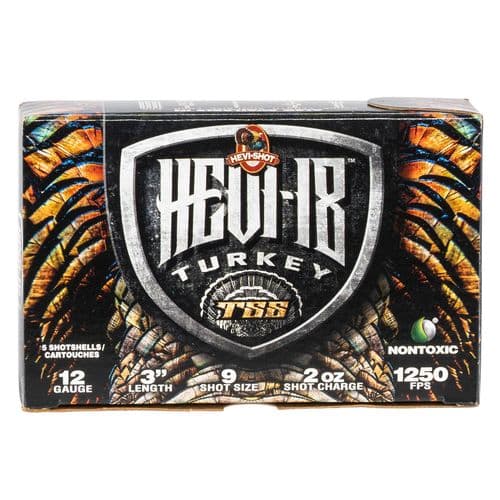 HEVI-Shot HS4009 Hevi-18 Turkey TSS 12 Gauge 3" 2 oz 9 Shot 5 Bx/ 10 Cs HEVI-Shot HS4009 Hevi-18 Turkey TSS 12 Gauge 3" 2 oz 9 Shot 5 Bx/ 10 Cs