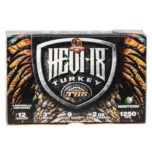 HEVI-Shot HS4009 Hevi-18 Turkey TSS 12 Gauge 3" 2 oz 9 Shot 5 Bx/ 10 Cs HEVI-Shot HS4009 Hevi-18 Turkey TSS 12 Gauge 3" 2 oz 9 Shot 5 Bx/ 10 Cs