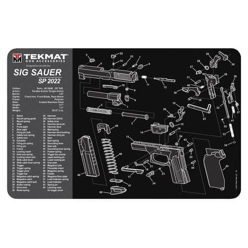 TekMat TEKR17SIGSP2022 Original Cleaning Mat Sig P2022 Parts Diagram 11" x 17" TekMat TEKR17SIGSP2022 Original Cleaning Mat Sig P2022 Parts Diagram 11" x 17"
