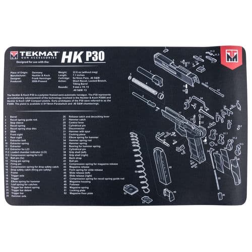 TekMat TEKR17HKP30 Original Cleaning Mat HK P30 Parts Diagram 11" x 17" TekMat TEKR17HKP30 Original Cleaning Mat HK P30 Parts Diagram 11" x 17"