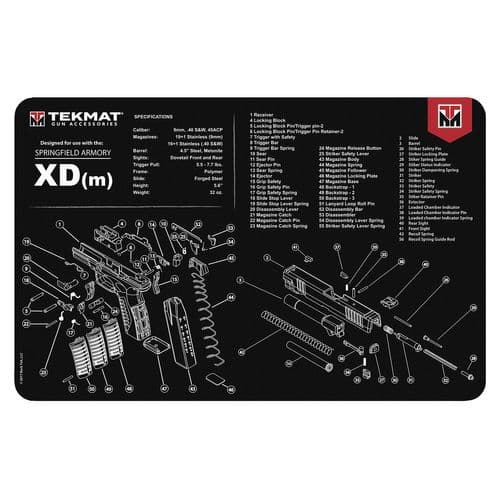 TekMat TEKR17XDM Original Cleaning Mat Springfield XDM Parts Diagram 11" x 17" TekMat TEKR17XDM Original Cleaning Mat Springfield XDM Parts Diagram 11" x 17"