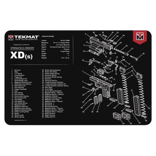 TekMat TEKR17XDS Original Cleaning Mat Springfield XD-S Parts Diagram 11" x 17" TekMat TEKR17XDS Original Cleaning Mat Springfield XD-S Parts Diagram 11" x 17"