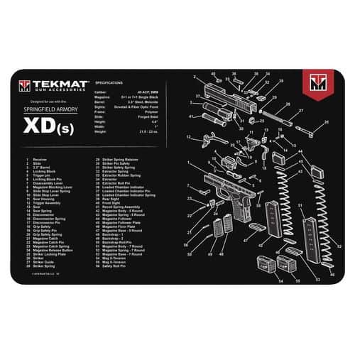 TekMat TEKR17XDS Original Cleaning Mat Springfield XD-S Parts Diagram 11" x 17" TekMat TEKR17XDS Original Cleaning Mat Springfield XD-S Parts Diagram 11" x 17"