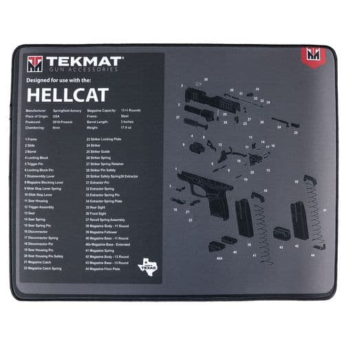 TekMat TEKR20HELLCAT Ultra Premium Cleaning Mat Springfield Hellcat Parts Diagram 15" x 20" TekMat TEKR20HELLCAT Ultra Premium Cleaning Mat Springfield Hellcat Parts Diagram 15" x 20"
