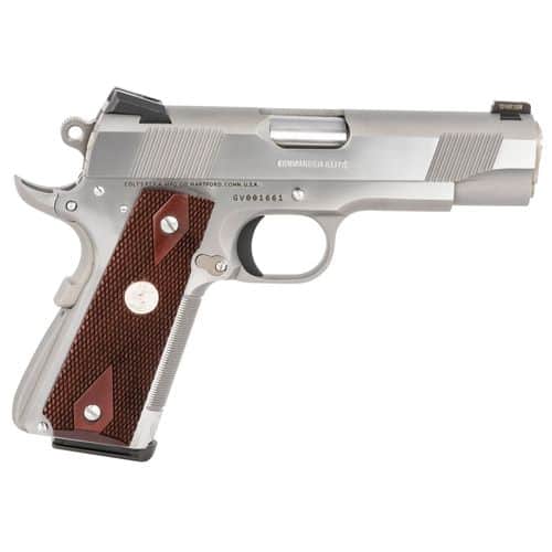 Colt Mfg O4012XSZ 1911 Combat Commander Elite 45 ACP 4.25" 8+1 Two-Tone Elite Brushed Stainless Steel Slide Double Diamond Checkered Wood Grip Colt Mfg O4012XSZ 1911 Combat Commander Elite 45 ACP 4.25" 8+1 Two-Tone Elite Brushed Stainless Steel Slide Double Diamond Checkered Wood Grip