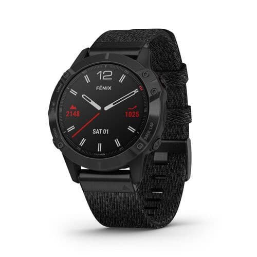 Garmin 0100215801 fenix 6 Pro Watch with Water Resistance Corning Gorilla Glass DX Black compatible with iPhone/Android Garmin 0100215801 fenix 6 Pro Watch with Water Resistance Corning Gorilla Glass DX Black compatible with iPhone/Android