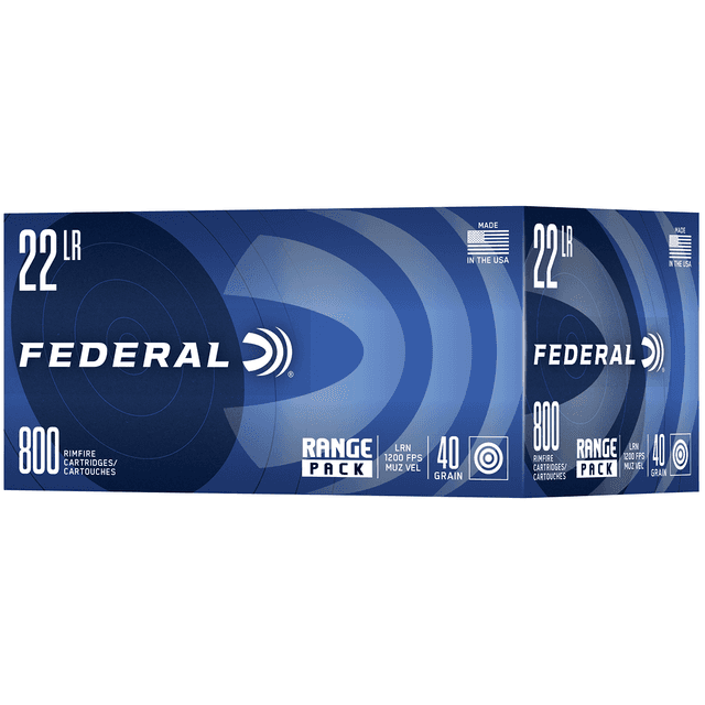 Federal 729B800 Champion Training Range Pack 22 LR 40 gr Lead Round Nose 800 Per Box Federal 729B800 Champion Training Range Pack 22 LR 40 gr Lead Round Nose 800 Per Box