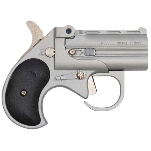 Cobra Pistol BBG38SB Derringer Big Bore 38 Special 2 Shot 3.50" Satin Stainless Barrel & Frame w/Black Grips Cobra Pistol BBG38SB Derringer Big Bore 38 Special 2 Shot 3.50" Satin Stainless Barrel & Frame w/Black Grips