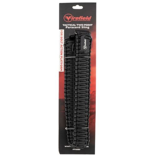 Firefield FF46001 Two Point Tactical Sling 1.50" W x 37.50"-45" L Adjustable Black 550 Nylon Paracord Firefield FF46001 Two Point Tactical Sling 1.50" W x 37.50"-45" L Adjustable Black 550 Nylon Paracord