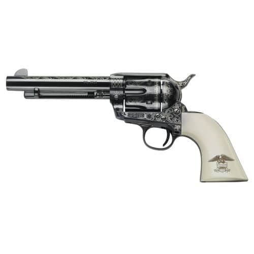 Pietta GW45LLE434NMUI 1873 GW2 Liberty 45 Colt (LC) 6rd 4.75" Overall Blued Engraved Steel with Ultra Ivory Grip with Integrated Liberty Eagle Pietta GW45LLE434NMUI 1873 GW2 Liberty 45 Colt (LC) 6rd 4.75" Overall Blued Engraved Steel with Ultra Ivory Grip with Integrated Liberty Eagle