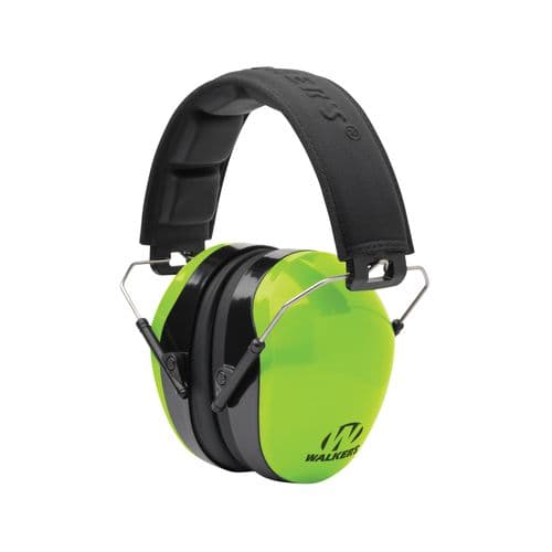 Walker's GWP-SF-DCPM-HVG Passive Advanced Protection Polymer 26 dB Over the Head Hi-Vis Lime Ear Cups with Black Headband for Adult Walker's GWP-SF-DCPM-HVG Passive Advanced Protection Polymer 26 dB Over the Head Hi-Vis Lime Ear Cups with Black Headband for Adult