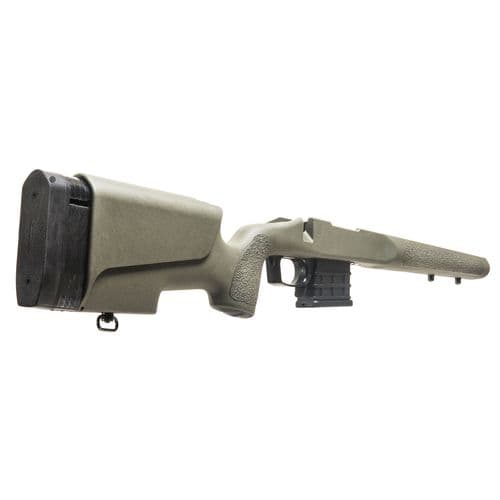 McMillan 110OL+ Legend Deluxe Fixed w/Adjustable Cheekpiece Olive Fiberglass for Remington 700 BDM SA McMillan 110OL+ Legend Deluxe Fixed w/Adjustable Cheekpiece Olive Fiberglass for Remington 700 BDM SA