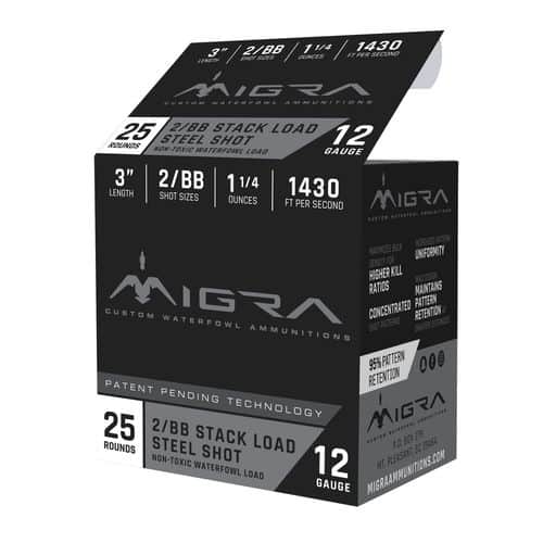 MIGRA AMMUNITION M12S2BB Combinational 12 Gauge 3" 1 1/4 oz 2,BB Shot 25 Bx/ 10 Cs MIGRA AMMUNITION M12S2BB Combinational 12 Gauge 3" 1 1/4 oz 2,BB Shot 25 Bx/ 10 Cs