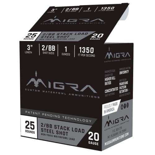 MIGRA AMMUNITION M20S2BB6P Combinational Weekender 20 Gauge 3" 1 oz 2,BB Shot 25 Bx/ 6 Cs MIGRA AMMUNITION M20S2BB6P Combinational Weekender 20 Gauge 3" 1 oz 2,BB Shot 25 Bx/ 6 Cs