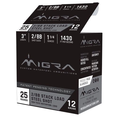 MIGRA AMMUNITION M12S2BB6P Combinational Weekender 12 Gauge 3" 1 1/4 oz 2,BB Shot 25 Bx/ 6 Cs MIGRA AMMUNITION M12S2BB6P Combinational Weekender 12 Gauge 3" 1 1/4 oz 2,BB Shot 25 Bx/ 6 Cs