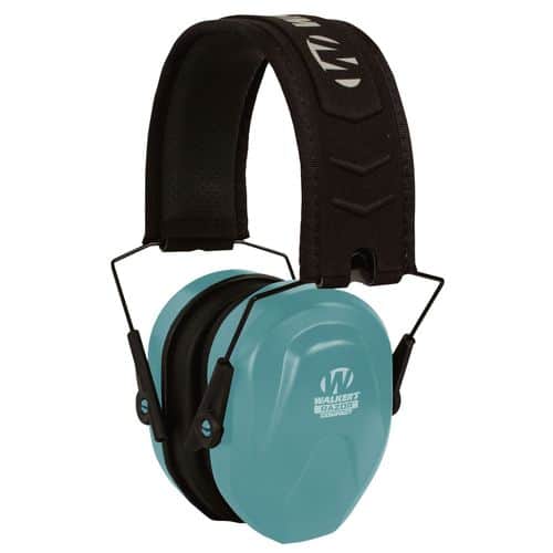 Walker's GWPCRPASBL Razor Compact Passive Muff 24 dB Over the Head Blue Ear Cups with Black Headband & White Logo Youth, Women Walker's GWPCRPASBL Razor Compact Passive Muff 24 dB Over the Head Blue Ear Cups with Black Headband & White Logo Youth, Women
