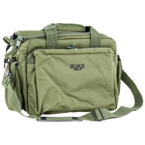 RUKX GEAR ATICTRBG Tactical Range Bag 16" Green Green 600D Polyester RUKX GEAR ATICTRBG Tactical Range Bag 16" Green Green 600D Polyester