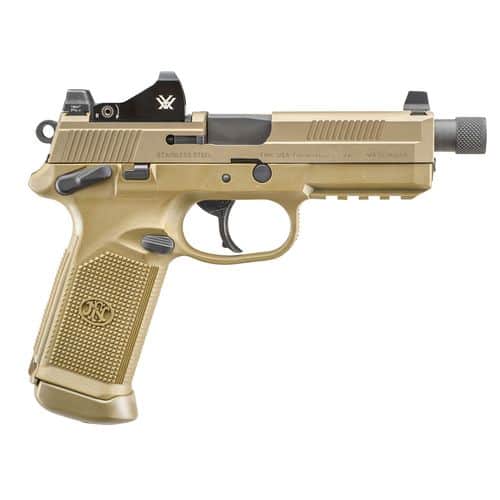 FN 66-100866 FNX Tactical 45 ACP 5.30" TB 15+1 (2) Overall Flat Dark Earth Interchangeable Backstrap Grip Night Sights Includes Viper Red Dot FN 66-100866 FNX Tactical 45 ACP 5.30" TB 15+1 (2) Overall Flat Dark Earth Interchangeable Backstrap Grip Night Sights Includes Viper Red Dot