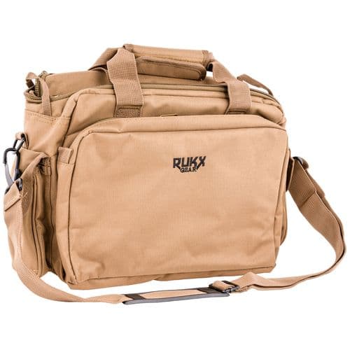 RUKX GEAR ATICTRBT Tactical Range Bag 16" Tan Tan 600D Polyester RUKX GEAR ATICTRBT Tactical Range Bag 16" Tan Tan 600D Polyester