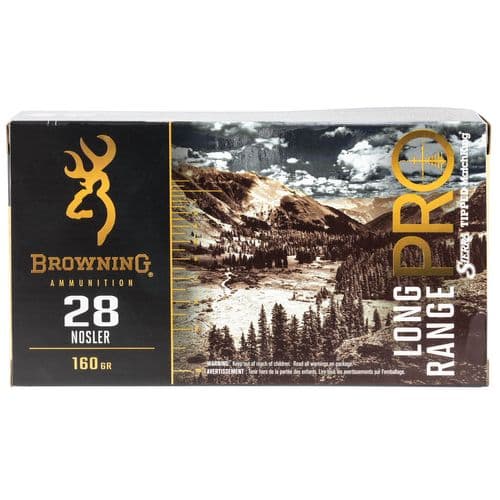 Browning Ammo B192500281 Long Range Pro 28 Nosler 160 gr Sierra MatchKing BTPT 20 Bx/ 10 Cs Browning Ammo B192500281 Long Range Pro 28 Nosler 160 gr Sierra MatchKing BTPT 20 Bx/ 10 Cs
