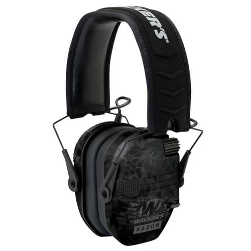 Walkers GWPRSEMYP Razor Slim Electronic Polymer 23 dB Over the Head Typhoon Camo Ear Cups w/Black Band Walkers GWPRSEMYP Razor Slim Electronic Polymer 23 dB Over the Head Typhoon Camo Ear Cups w/Black Band