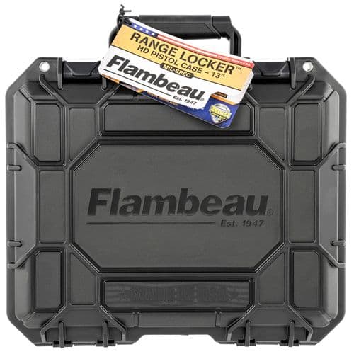 Flambeau 1312SN Range Locker 13" Black Full Size Handgun Or Multiple Compact Handguns Polymer Flambeau 1312SN Range Locker 13" Black Full Size Handgun Or Multiple Compact Handguns Polymer