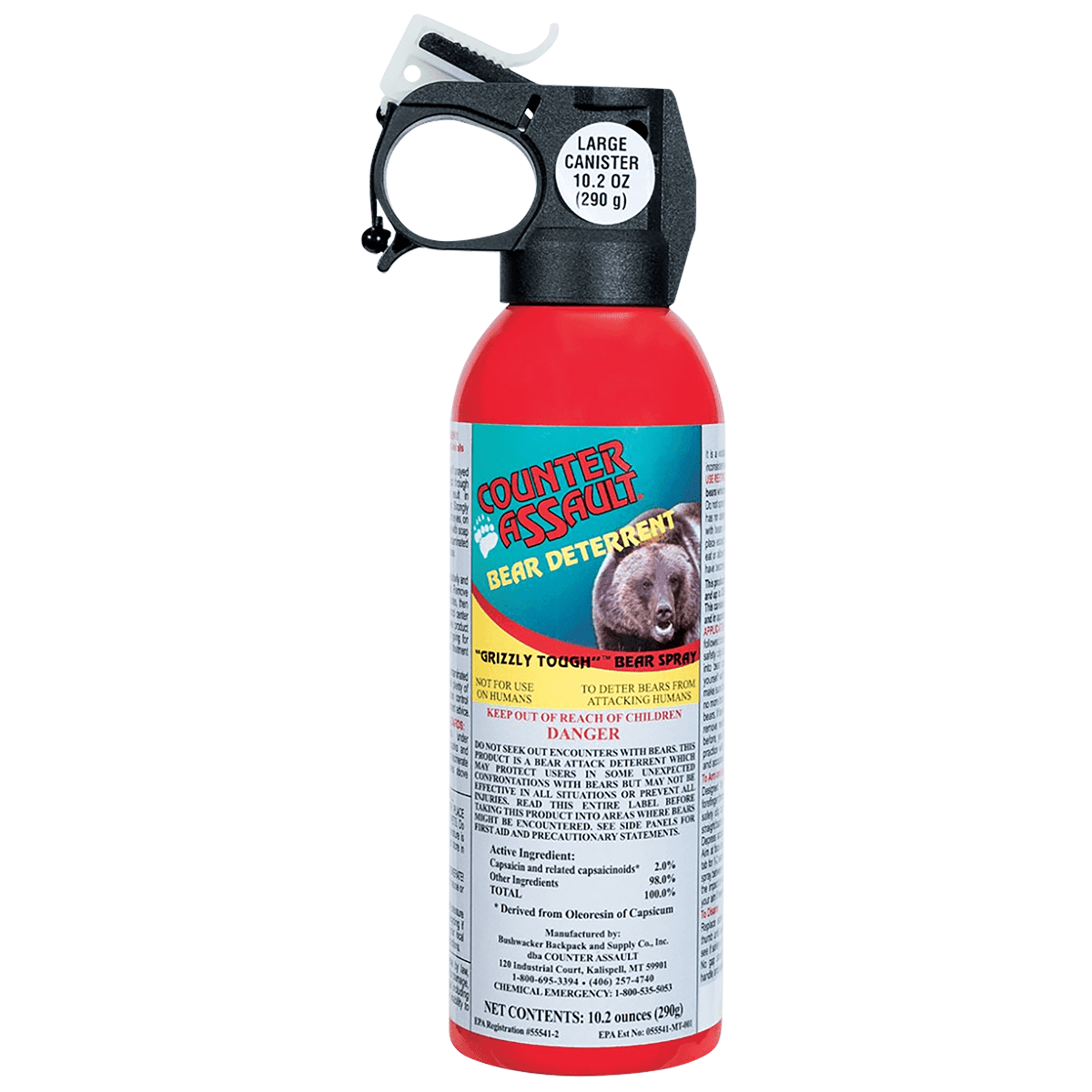 Counter Assault 15067035 Bear Spray w/Holster 32 ft-7 Seconds Range 10.20 oz Counter Assault 15067035 Bear Spray w/Holster 32 ft-7 Seconds Range 10.20 oz