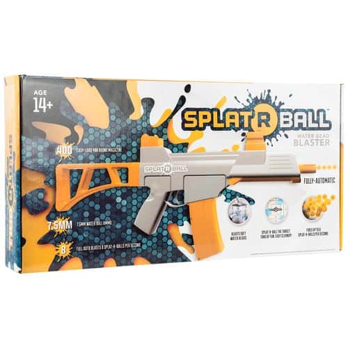 Splat R Ball 950001 Gun and Accessory Kit 18650 Li-Ion Battery 400 Gray Orange Removable Stock Splat R Ball 950001 Gun and Accessory Kit 18650 Li-Ion Battery 400 Gray Orange Removable Stock